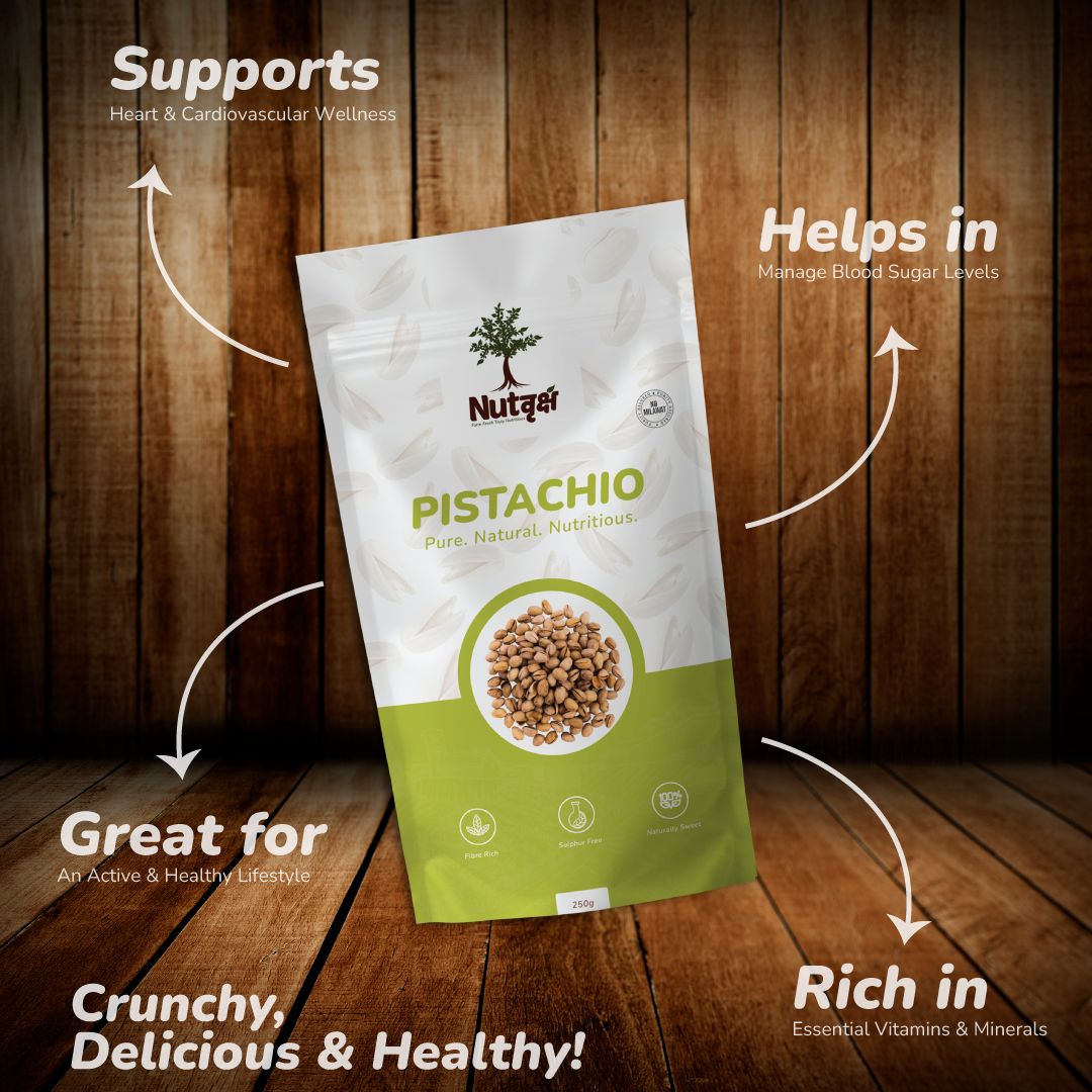 Nutvriksh Premium Pistachios 250g – California Pista | Roasted & Crunchy | High Protein & Antioxidants