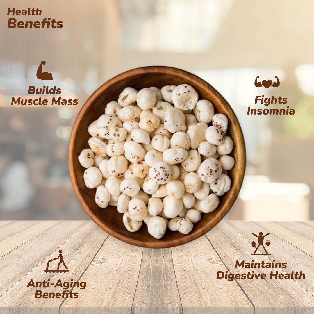 Nutvriksh Premium Makhana 200g – Natural Phool Makhana | High Protein & Fiber | Healthy Roasted Foxnuts