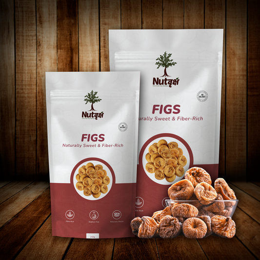 Nutvriksh Premium Figs 250g – Natural Dried Anjeer | Rich in Fiber, Iron & Calcium | Healthy Digestive Snack