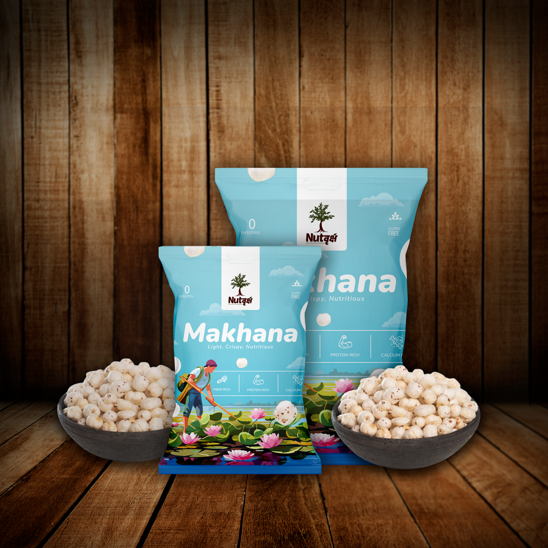 Nutvriksh Premium Makhana 250g – Natural Phool Makhana | High Protein & Fiber | Healthy Roasted Foxnuts