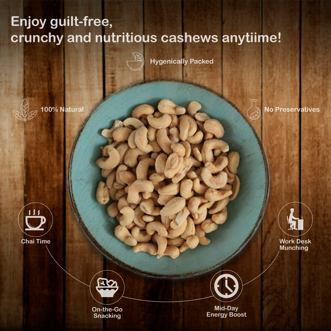 Nutvriksh Premium Cashews 250g – Whole Kaju | Rich in Healthy Fats & Protein | Crunchy & Creamy Dry Fruits