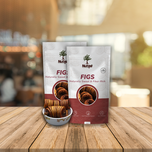 Nutvriksh Premium Figs 500g – Natural Dried Anjeer | Rich in Fiber, Iron & Calcium | Healthy Digestive Snack