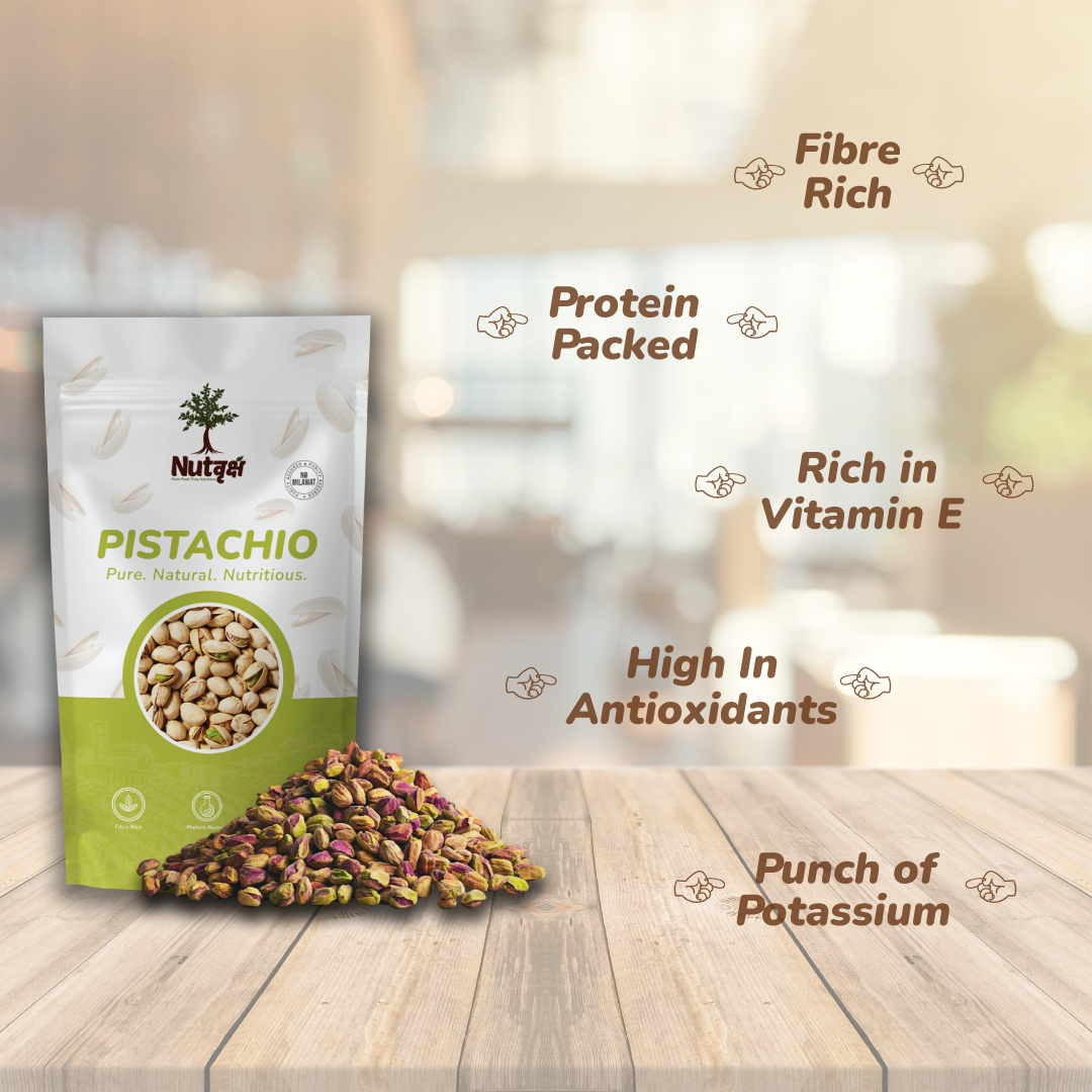 Nutvriksh Premium Pistachios 200g – California Pista | Roasted & Crunchy | High Protein & Antioxidants